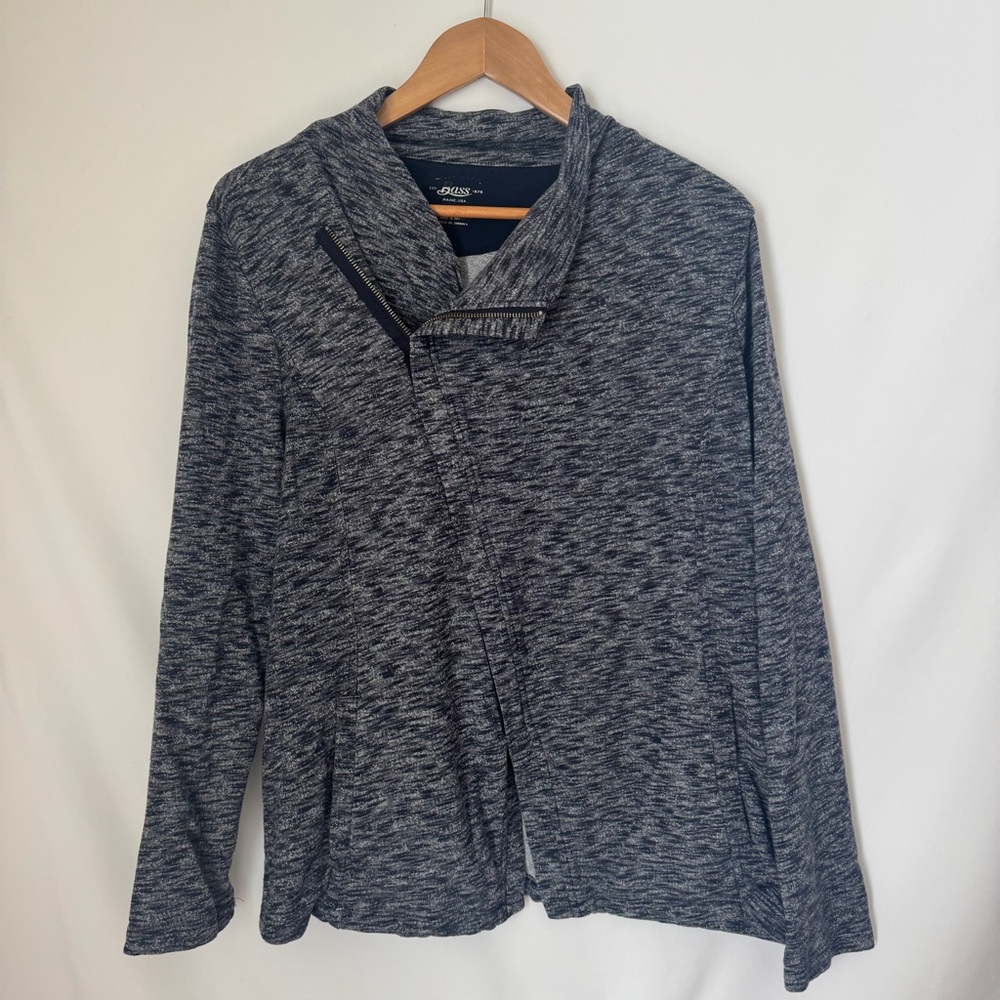 Gray Marled Long Sleeve Jacket